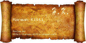 Harman Kitti névjegykártya